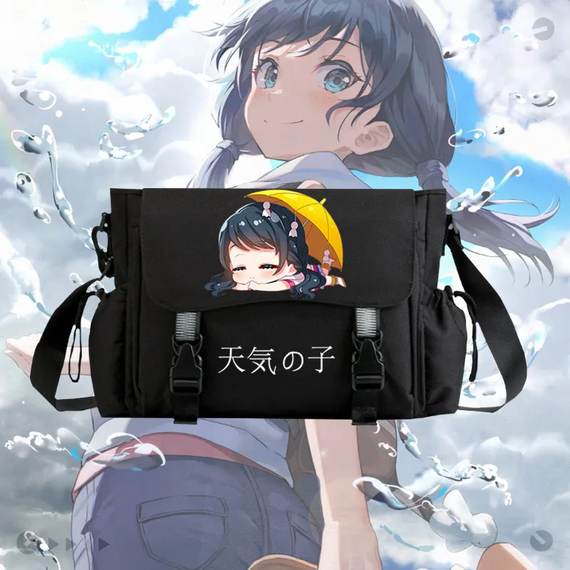 

Anime Weathering With U Crossbody Casual Bags School Bag Unisex Messenger Bag Fashion Shoulder Bag