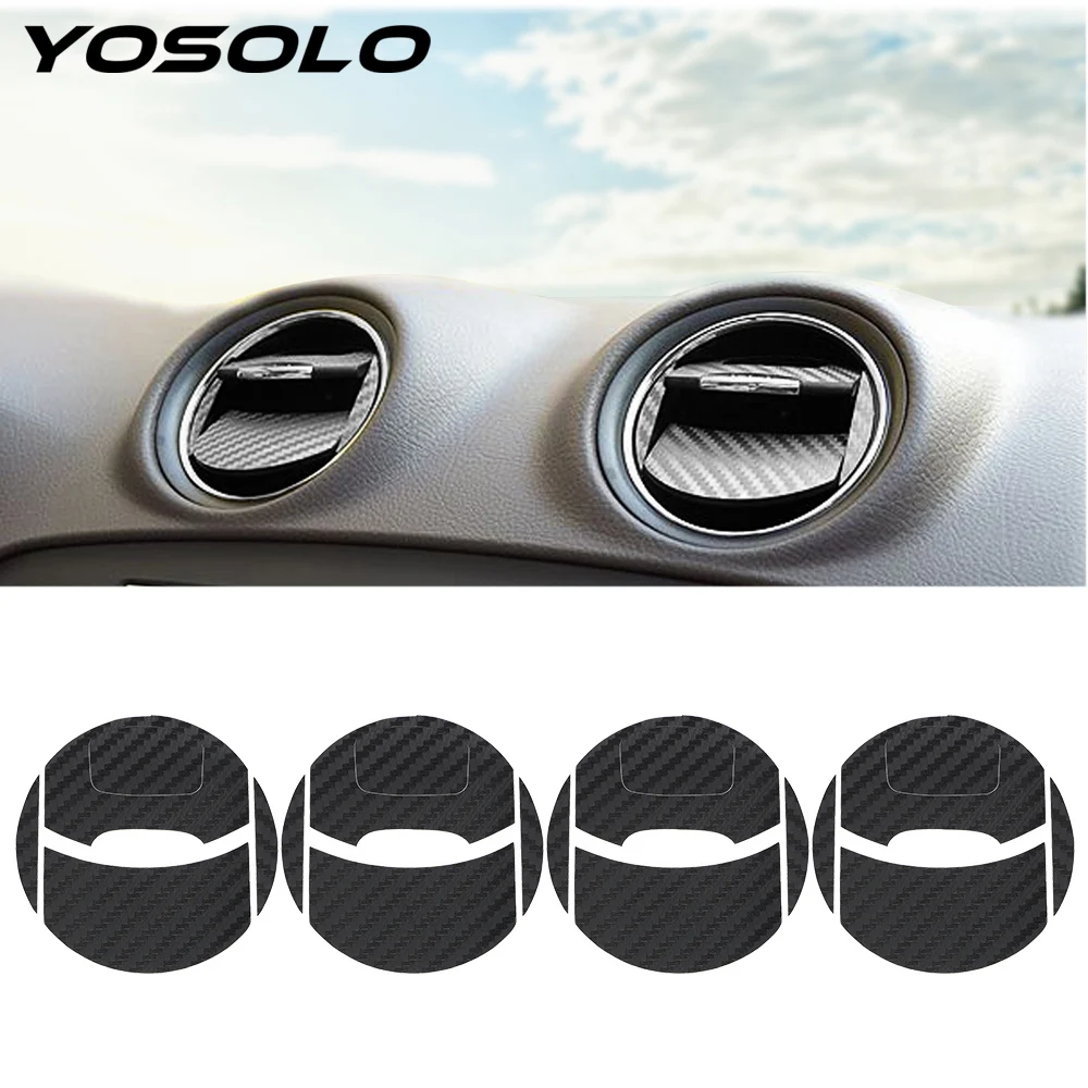 YOSOLO 4 шт./компл. автомобильный Кондиционер наклейка на розетку углерода FiberFor Ford Mondeo MK3 защита наклейки декоративные Стикеры s