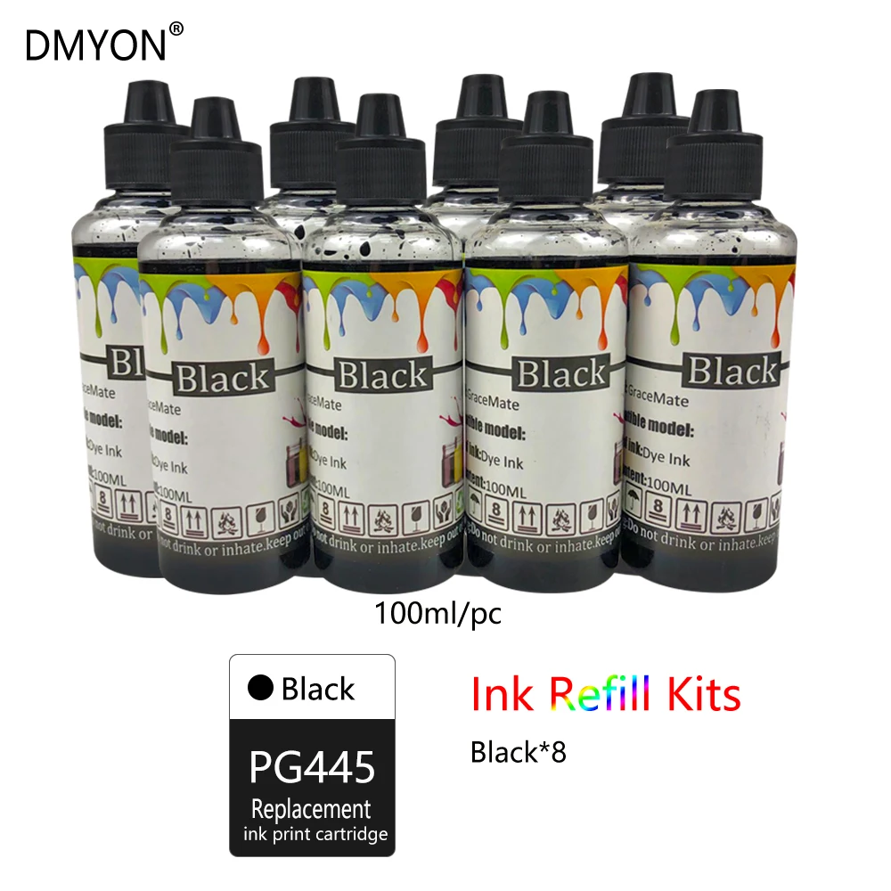 DMYON PG445 CL446 принтер чернила заправка бутылки совместимый для Canon PIXMA MX494 MG2944 IP2840 MG2440
