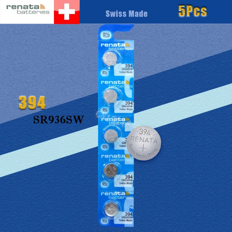 5 X Аккумулятор для часов renata из оксида серебра 394 SR936SW 936 1 55 в 100% оригинальный бренд