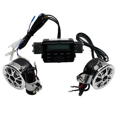 Звуковая система на руль мотоцикла 2 динамика FM-радио MP3 для Harley Kawasaki Yamaha Suzuki ATV Bike |