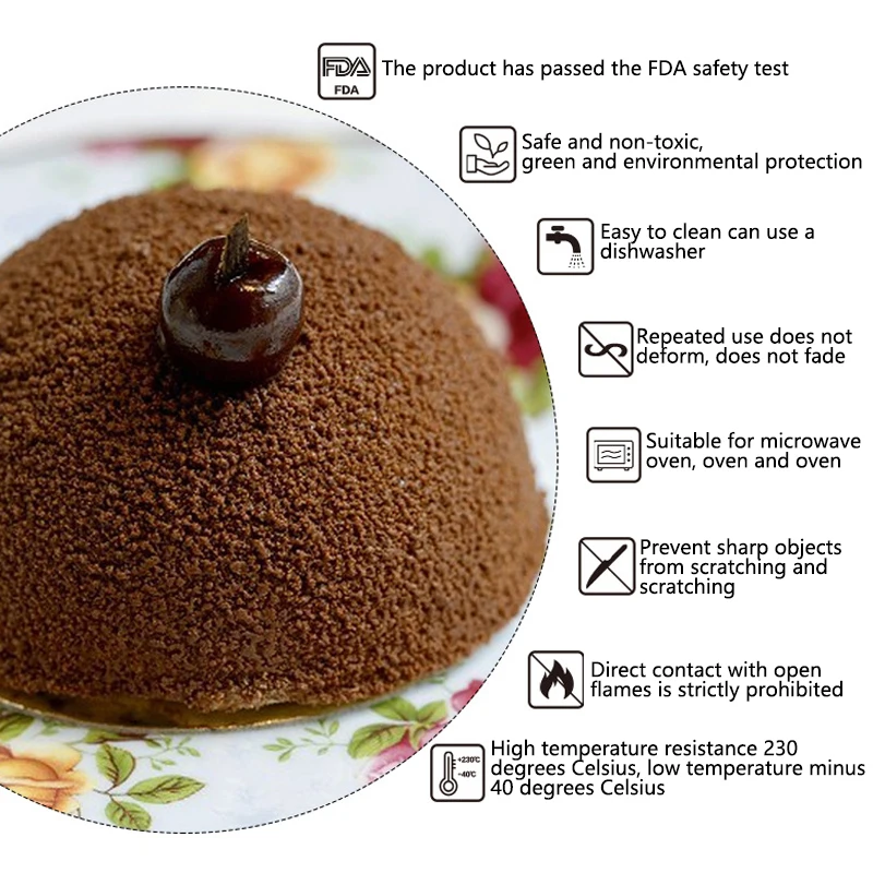 

15 Holes Silicone Ice Ball Mold For Chocolate Mousse Round Shaped Ice Cream Maker Baby Cake Baking Mould Kitchen Decoration