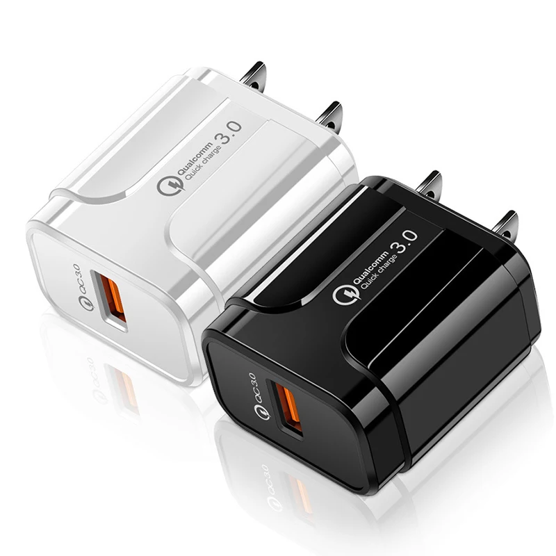 QC 3 0 USB зарядное устройство с одним портом Быстрая зарядка мобильный телефон для