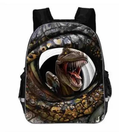 Юрский Мир Дети школьные ранцы для мальчиков T rex динозавр рюкзак Первичная