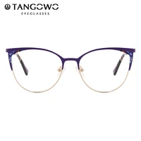 tangowo women metal cat eye glasses ladies fashion trending eyewear retro myopia computer optical prescription glasses 202113