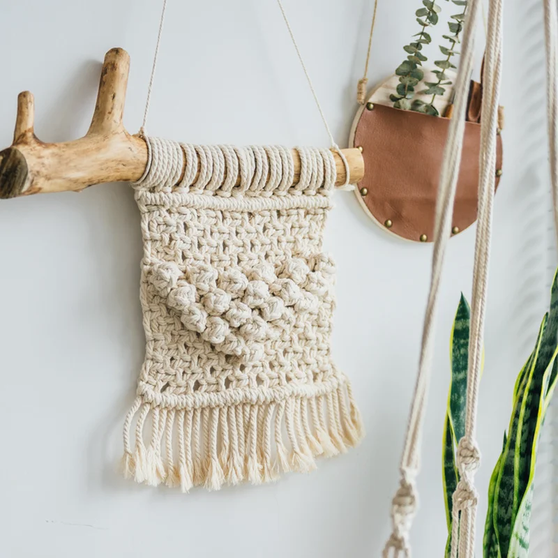 Макраме настенный подвесной скандинавский гобелен Ins украшение для стен сделай