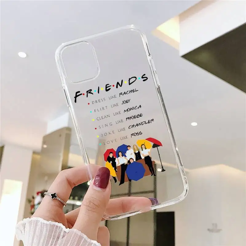 

friends TV Phone Case For iphone 12 11 8 7 6s 6 5 5s 5c se plus mini x xs xr pro max Transparent soft