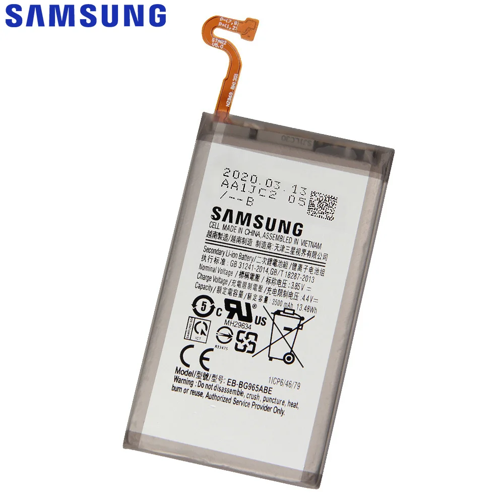 Оригинальная запасная батарея Samsung для SAMSUNG Galaxy S9 Plus G9650 + G965F настоящая телефона EB