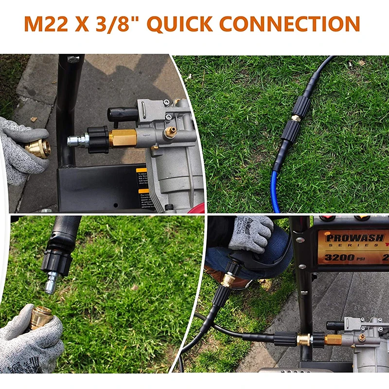 YAMATIC высокого давления пистолет для мойки авто комплект 3700 PSI 1/4 &quot25ft шланг 22&quot