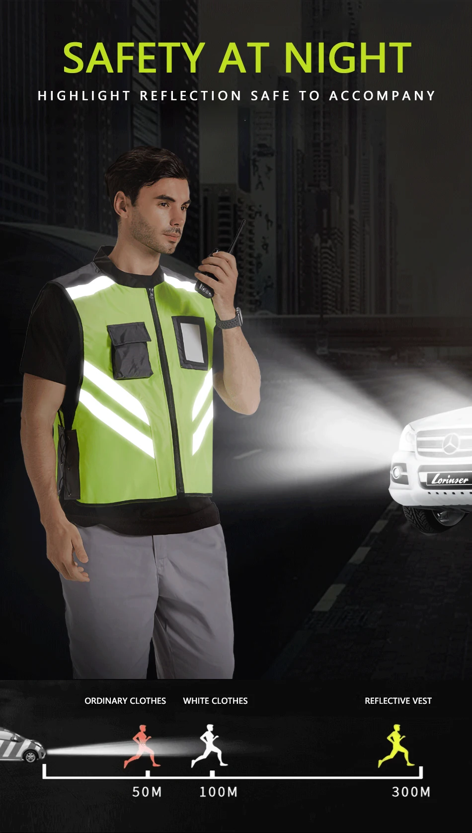 IRON JIA'S Motorcycle Reflective Vest High Visibility Safety Clothing Breathable Body Safe Protective Moto Rider | Автомобили и