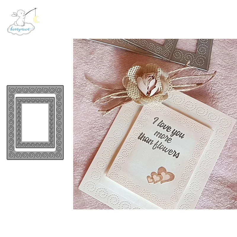 2020 Новое поступление двух Рамка металлический Трафаретный вырубной штамп 3D