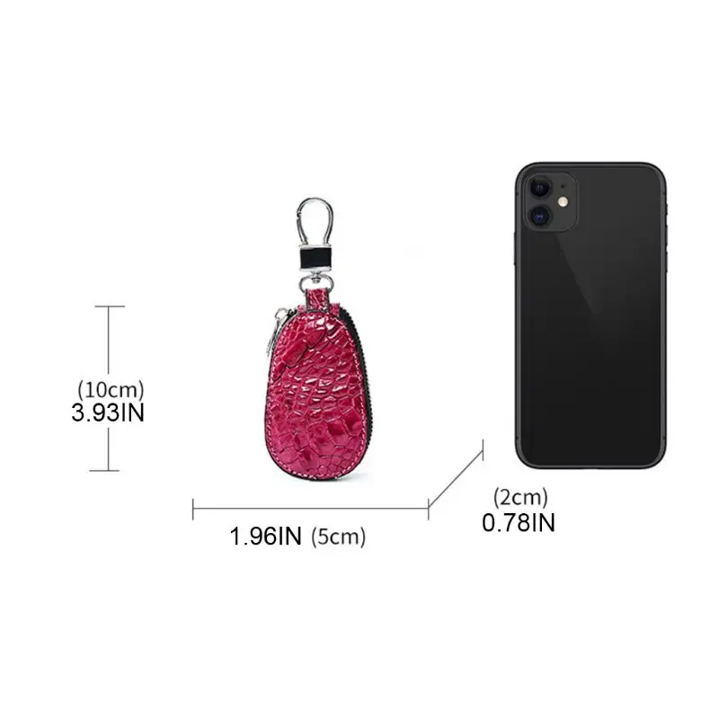 

Portable PU Leather Car Key Holder Purse Bag Case Keychain Pouches Wallet