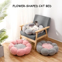round flower cat bed house cute and comfortable cat mat bed warm and durable machine washable pet kennel dog mat cat house