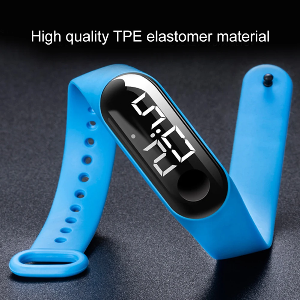 Умный Браслет M3 для детей однотонные регулируемые светодиодные цифровые