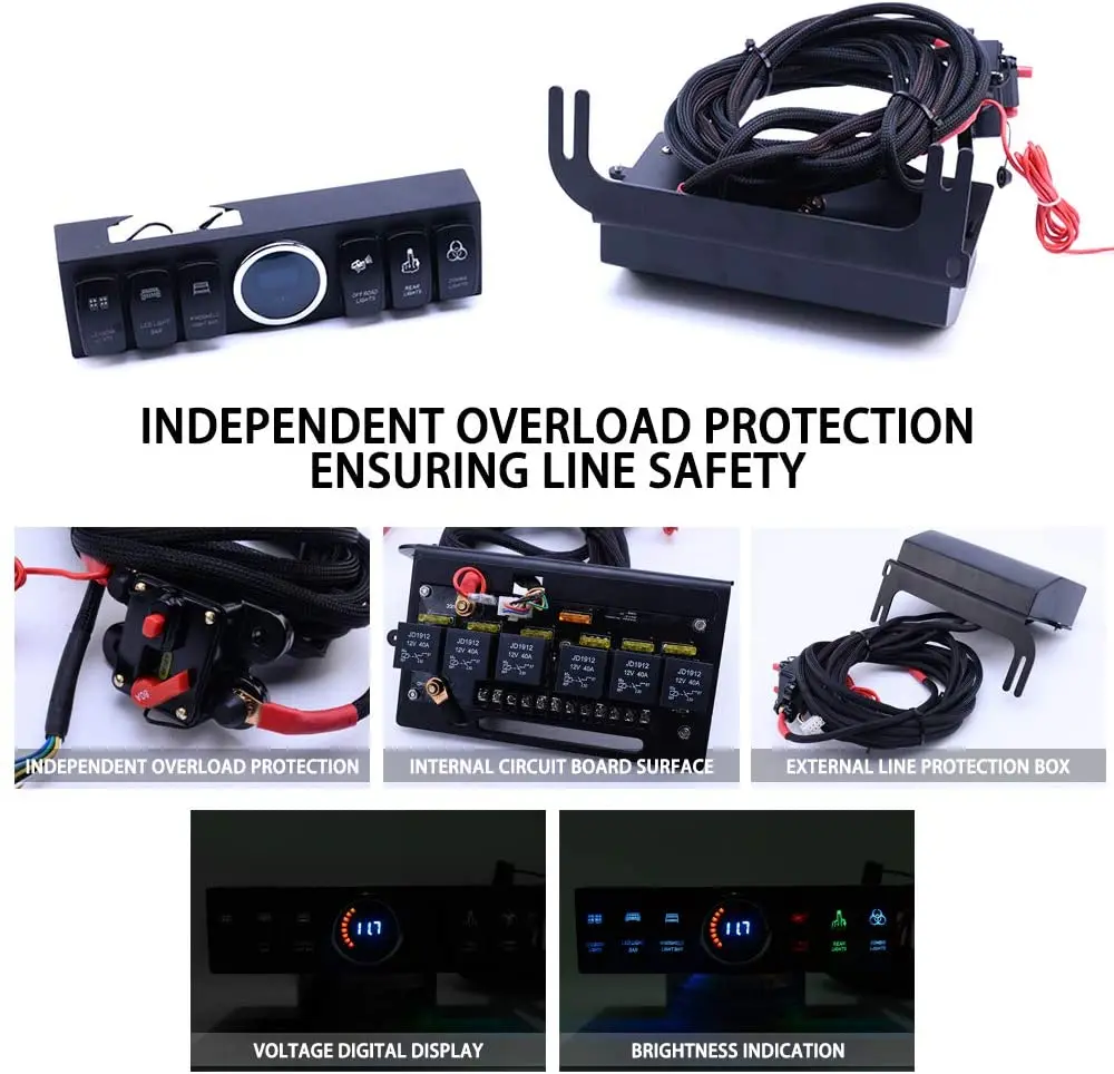 OVOVS верхний 6 клавишный переключатель под/панель с управлением и системой