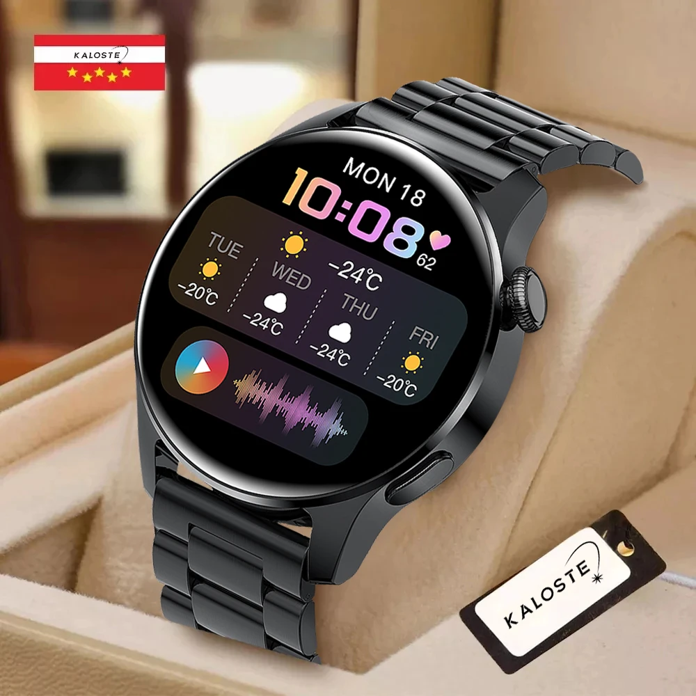 

Смарт-часы мужские, водонепроницаемые, с фитнес-трекером, Bluetooth, звонками, для Android, IOS, HUAWEI, 2021