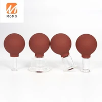 new brown 4pcs facial massage cup suction cup therapy vacuum cupping set