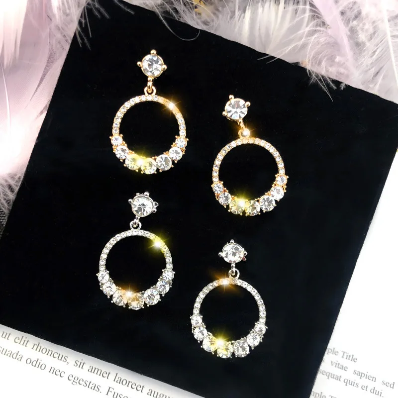 

Needle South Korea East Gate Earrings South Korean Style Super Flash Circle Temperament