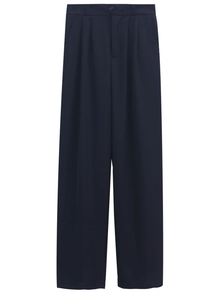 

High Waist Drooping Suit Pants Women's Spring Wear 2021 New Korean Style Straight Loose Slimming Wide Leg Pants Mop Trousers