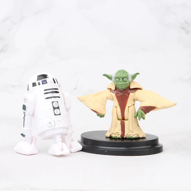 8 шт./компл. Звездные войны 10 см йода белые солдаты R2 D2 Дарт Моул C 3PO Аниме фигурки