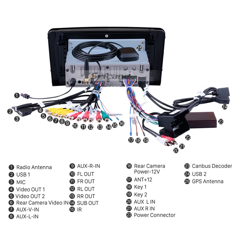 Автомобильный мультимедийный плеер Seicane Android 10 0 2005 2006 2012 Mercedes Benz GL Class X164 GL300 GL350 GL420