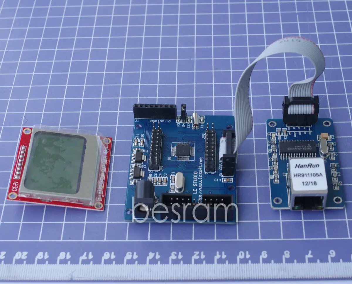7 комплектов макетной платы LPC2103 + сетевой модуль ENC28J60 ЖК-дисплей 5110 | Лампы и