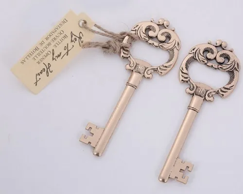 (20 шт./лот) Свадебный и праздничный подарок Ключ к сердцу открывалка для бутылок