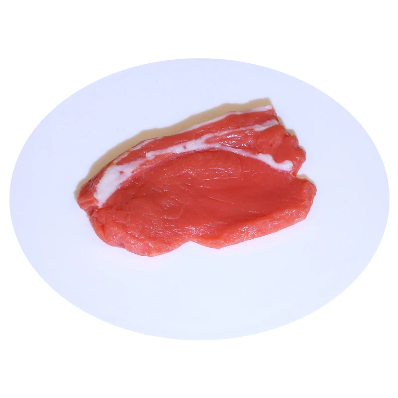 Home Decoration Crafts Miniatures color PVC Simulation Decorative Food Beef Steak Salmon Pork Sausage Meat Model | Дом и сад