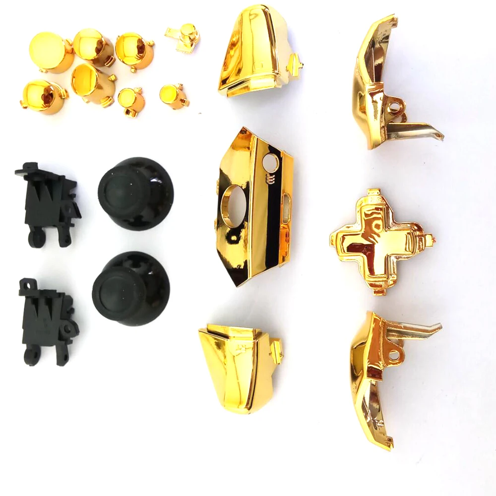 5 комплектов Золотой хром полный корпус беспроводной игровой контроллер чехол с