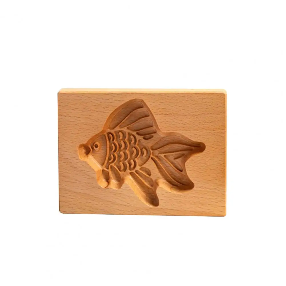 

Practical Moon Cake Mould Creative Fine Workmanship Reusable Wood Carved Animal Rose Flower Cookie Mold for Mid-Autumn Festival