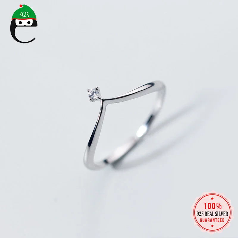 Женское кольцо ElfoPlataSi коктейльное из 100% стерлингового серебра 925 пробы с буквами V