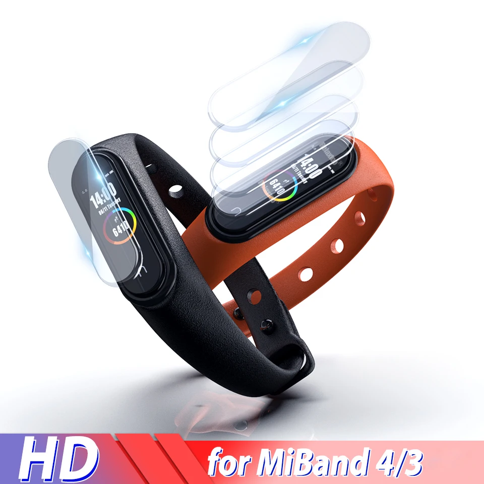 10 шт. защитная пленка для экрана xiaomi mi band 4 мягкая xiomi miband 3 miband3 miband4 band4 не