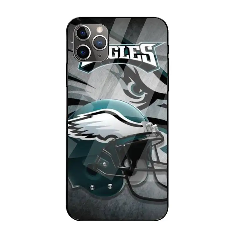 

Philadelphia Eagles Phone Case Tempered Glass For Iphone6plus 6S 7 7plus 8 X XS XSmax XR 11 12 Pro Max 12mini