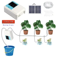 solar garden automatic watering device intelligent water pump solar energy charging timer system potted plant drip irrigation