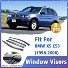 Окно Козырьки Guard для BMW X5 E53 1998-2006 Visor Vent Обложка Обрезка Маркизы Навесы Защита Guard дождь Rhield заслонки для 4шт
