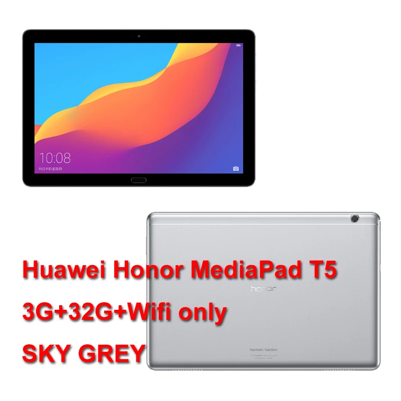 Huawei MediaPad T5 huawei honor T5 Kirin 659 Восьмиядерный 10 дюймов 3G/4G ram 32G/64G rom wifi/LTE huawei honor T5 android планшет - Комплект: 3G32G wifi grey
