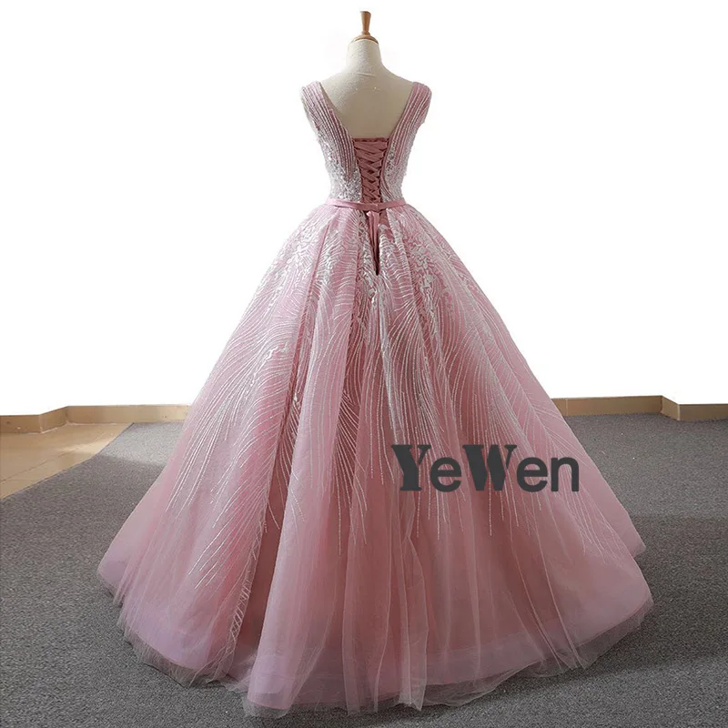 Великолепные вечерние платья YENWEN 2020 торжественное платье с круглым вырезом для