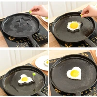5pcs stainless steel cute shaped fried egg mold pancake rings mold kitchen tool