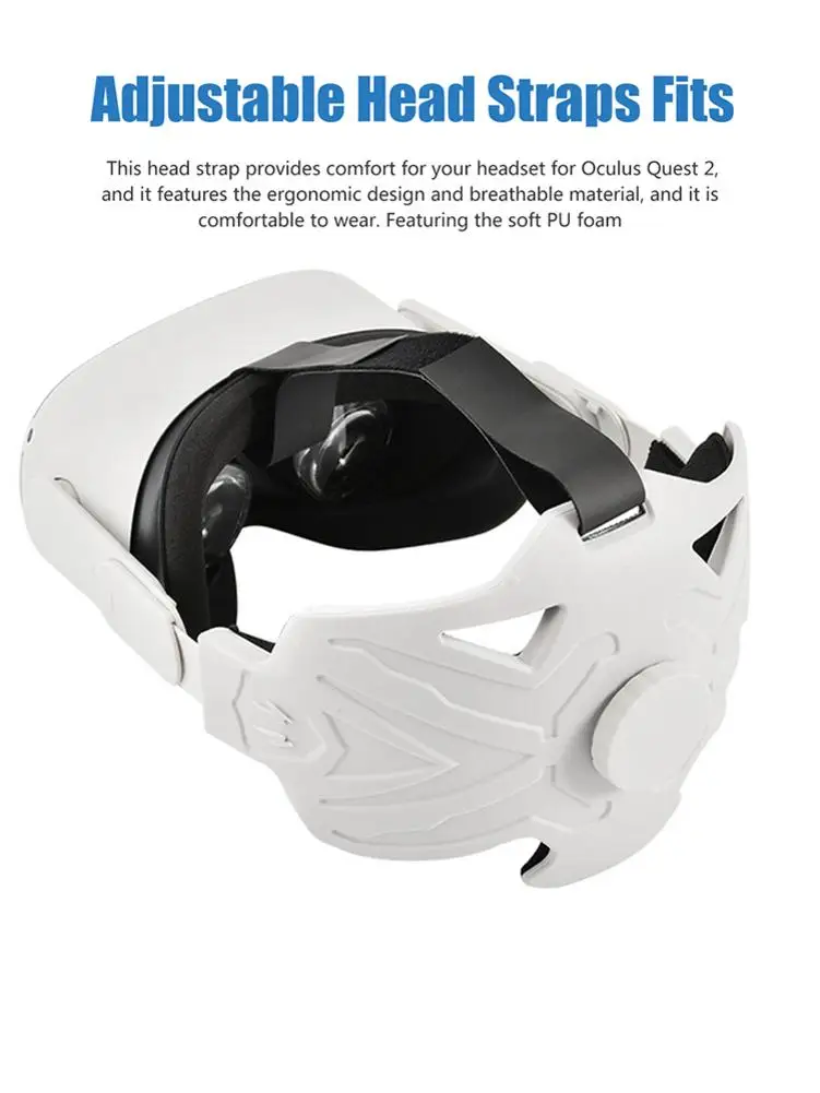 

Adjustable Head Straps Fits For Oculus Quest 2 Elite VR Headset VR Headset Enhanced Support Comfort In VR Gaming Reduce Head