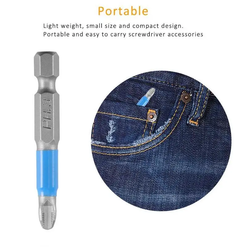 

10/5/2Pcs Screwdriver Bits Set Electric Drill Driver Hand Accessories 50mm PH2 Anti-slip with Magnetic 1/4\" Hex Shank