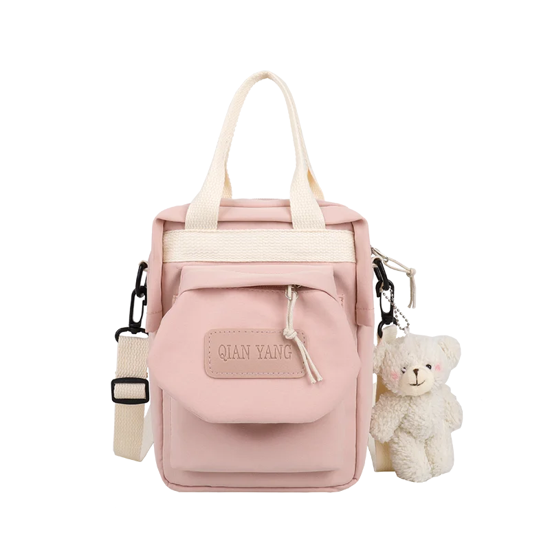 

Cute Canvas Handbag for Women 2021 Designer Luxury Small Fresh Shoulder Bag Waterproof Nylon Messenger Crossbody Bag Purse New