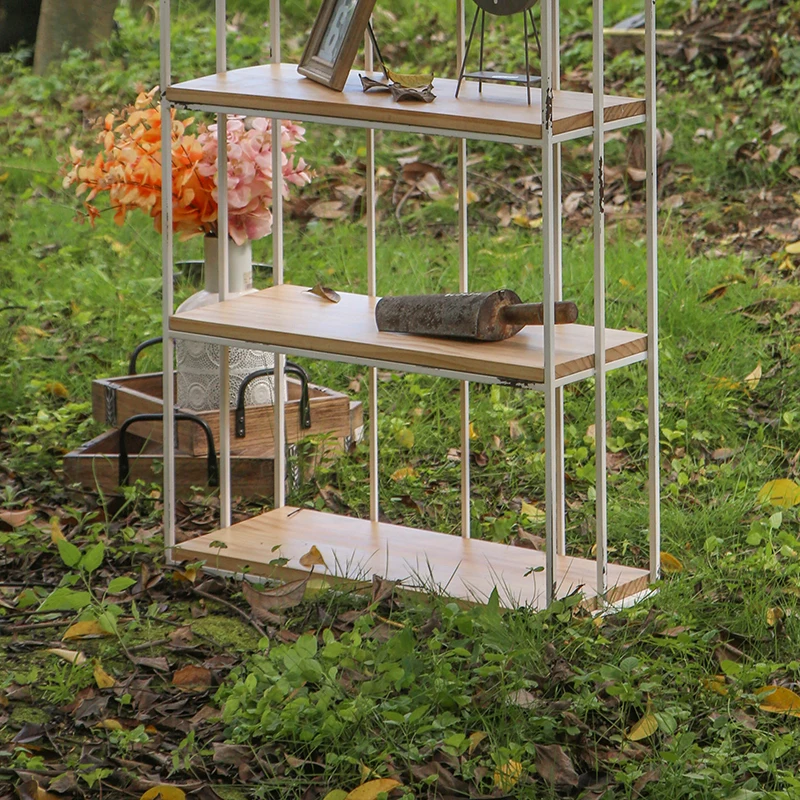 

Dilapidated strengthening technology American style Rural flower rack base design iron bird cage shelf strong and durabl