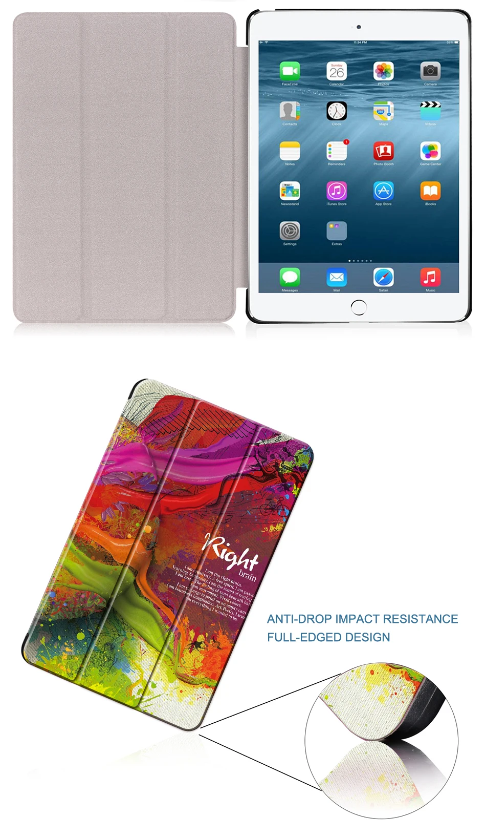 MTT чехол с граффити для Apple iPad 9,7 дюймов A1822 A1823 Magentic TriFold из искусственной кожи Smart Cover для iPad 9,7 ''A1893 чехол