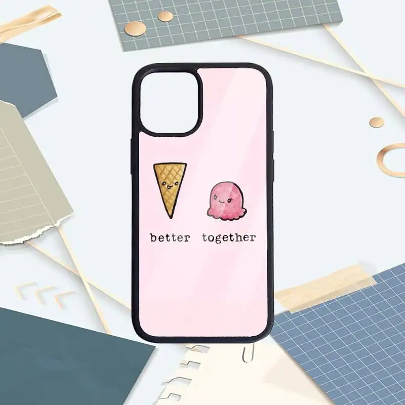 

Cartoon coffee Biscuits milk food Phone Case PC for iPhone 11 12 pro XS MAX 8 7 6 6S Plus X 5S SE 2020 XR Luxury brand funda