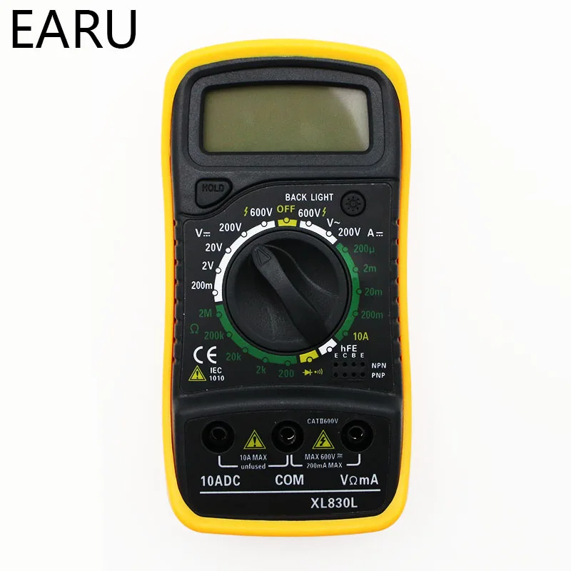 Portable Digital Multimeter Backlight AC/DC Ammeter Voltmeter Ohm Tester Meter XL830L Handheld LCD Multimetro Voltage Current |