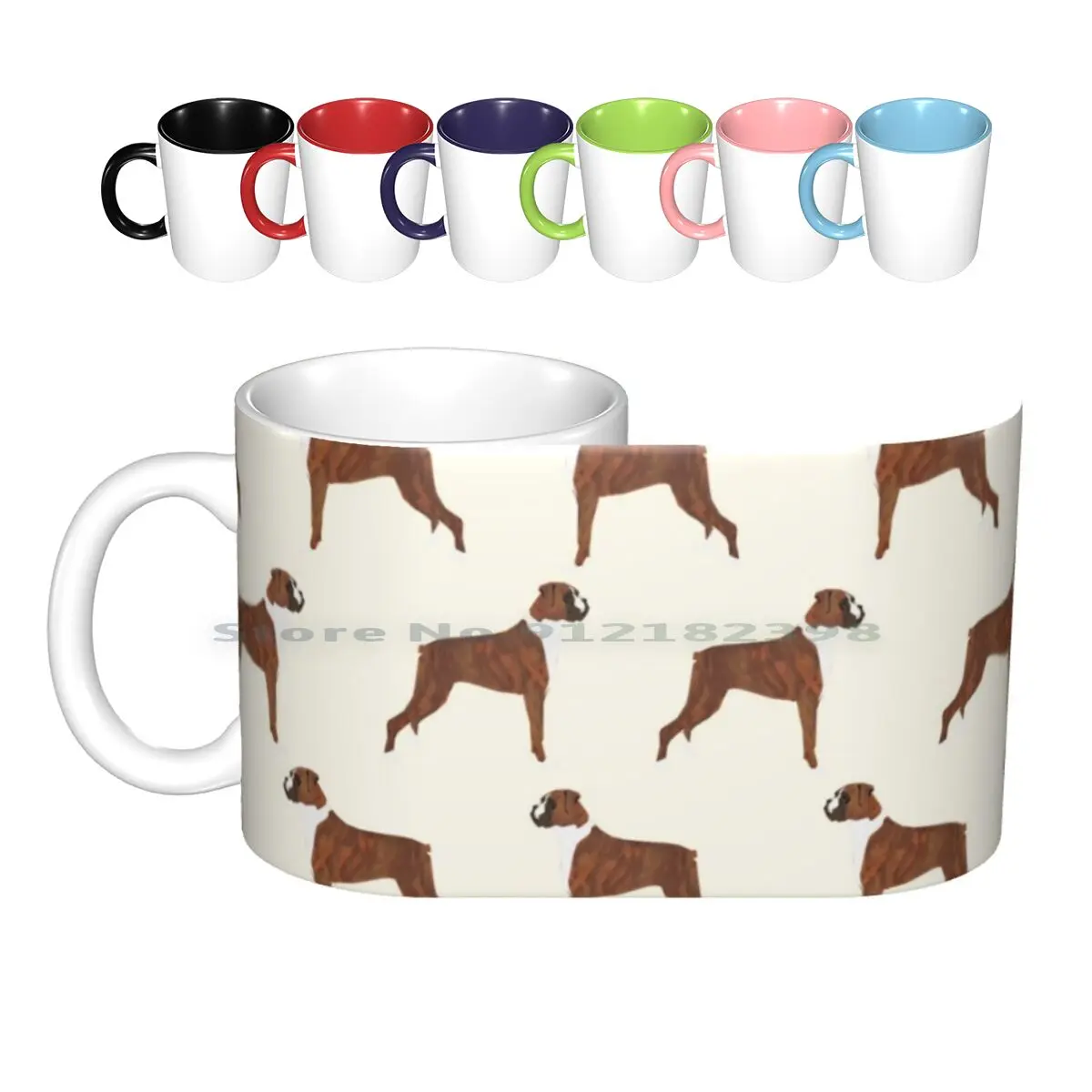 

Boxer Dog Pattern Dog Lover Pet Portraits Boxers Dog Breed By Pet Friendly By Petfriendly Ceramic Mugs Coffee Cups Milk Tea Mug