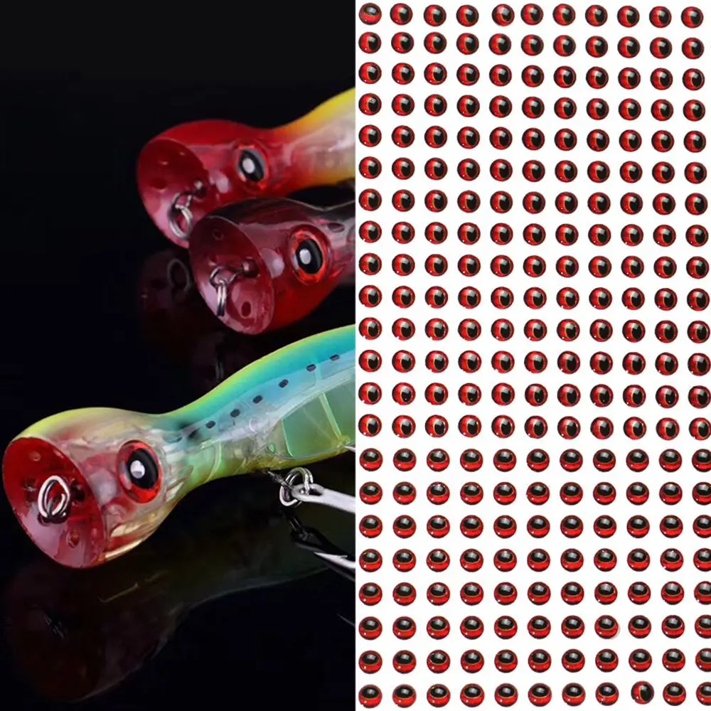 

300pcs/set DIY Eyebrow Fly Tying Eyeball Down Fish Lure Eyes Fishing 3D Holographic Fishing Bait