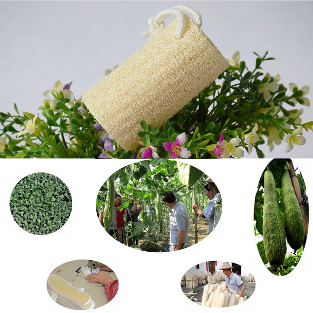 1 шт. губка для душа из натуральной люфы Luffa Loofa Spa сообщение тела скруббер удаления