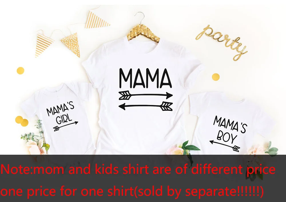 Conjunto a juego para madre e hijo, camisetas con imagen familiar, bonita camiseta para mam&aacute;, regalo para mam&aacute;s, env&iacute;o directo-1