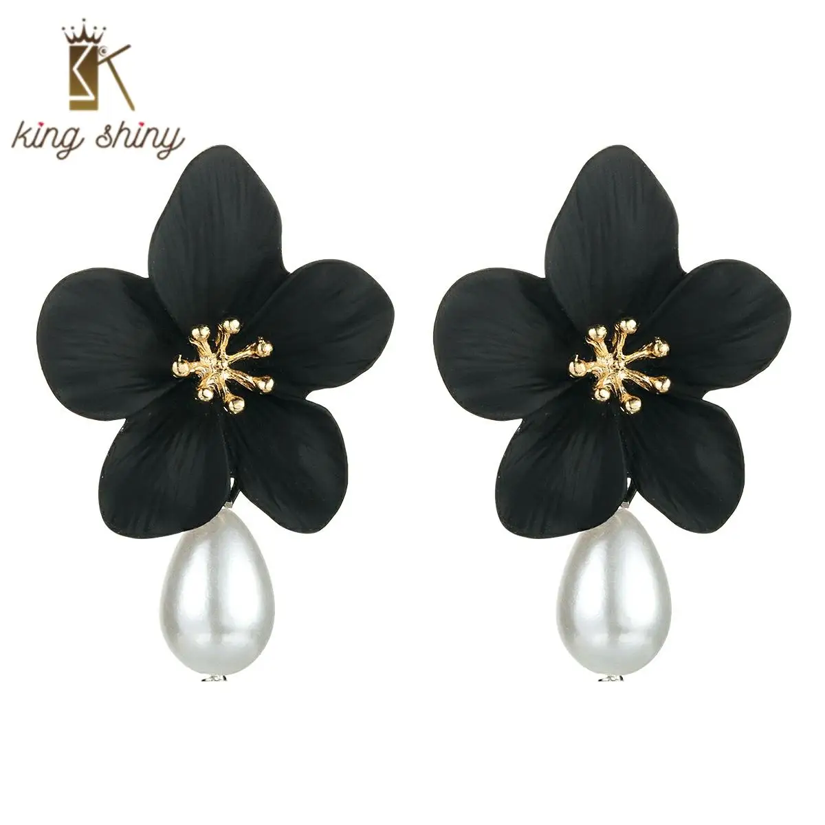 

Vintage Bohemia Natural Oval Pearl Flower Dangle Earring for Women Fashion Jewelry Colorful Flower Dangle Drop Earring for Woman